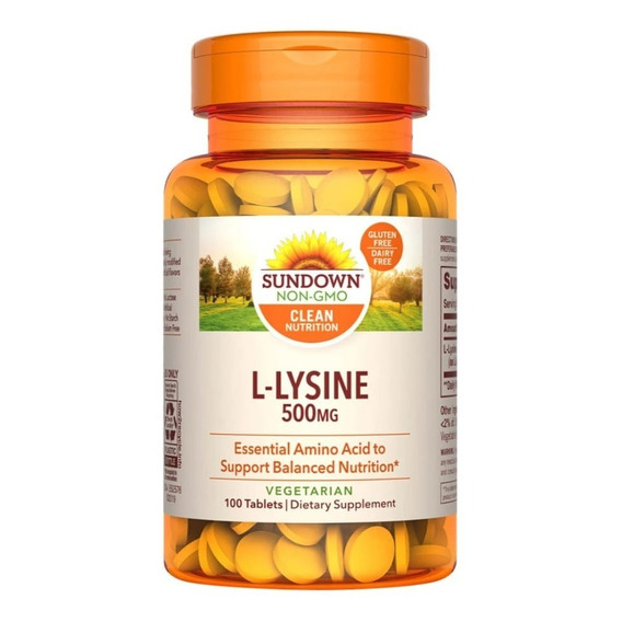 Sundown | L-lysine | 500mg | 100 Tabletas Sabor Sin sabor