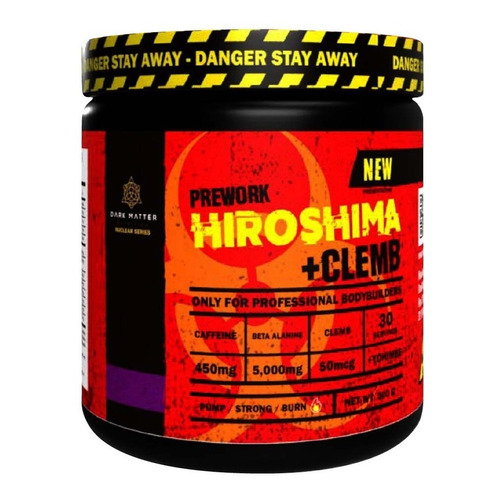 Preentrenador Workout Hiroshima + Clemb Oxido 30 Servicios Sabor Uva