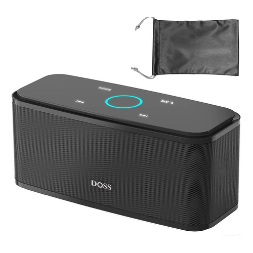 Doss Soundbox - Altavoz Bluetooth Táctil Con Bolsa Imperme. Color Negro (deep Black)