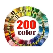 Hilo Para Bordar, 200 Madejas Colores Surtidos 200 Pza 