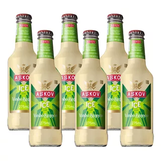 Bebida Askov Ice Com Vinho Branco Long Neck 6un De 275ml