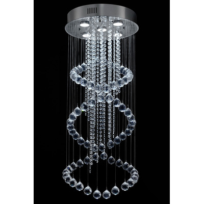 Colgante Cairel 5 Luces Gu10 Apto Gu10 Led 40cm G17 Tz  Cromo Cairel