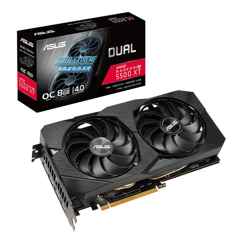 Placa de video AMD Asus  Dual Radeon RX 5500 Series RX 5500 XT DUAL-RX5500XT-O8G-EVO OC Edition 8GB