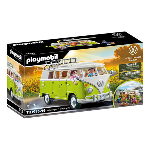 Playmobil Cars Vw T1 Camping Bus Verde 71139