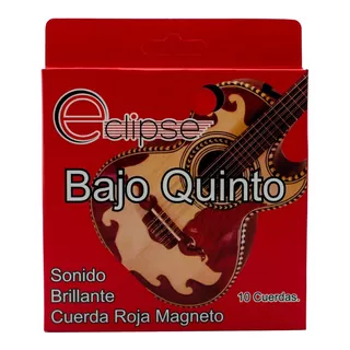 Cuerdas Para Bajo Quinto Color Rojo Marca Eclipse 