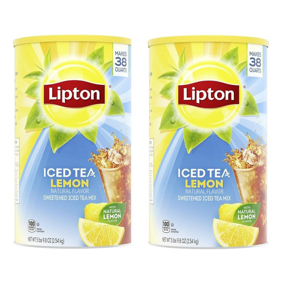 Lipton Iced Tea Lemon En Polvo Pack 2 Pz. 2.54kg *importado*