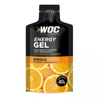 15 Geles Energéticos Woc Frutilla, Naranja, Café, 40gramos 