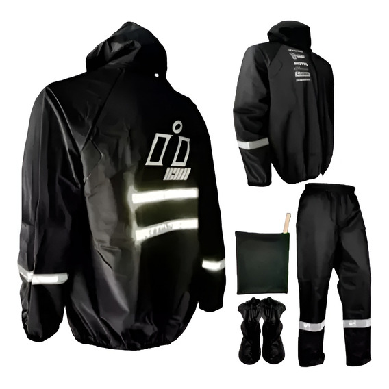 Impermeable Siliconado Para Motociclista 4 Piezas