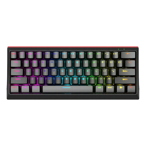 Teclado Gaming Mecánico Marvo Kg962 Arco Iris Tipo C A Usb Color del teclado Negro Idioma Inglés