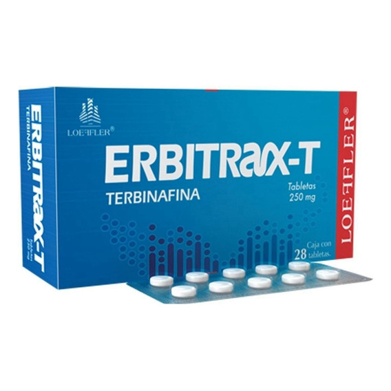 Erbitrax-t 250 Mg Caja C/ 28 Tabletas Terbinafina