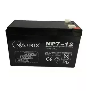 Bateria Ups Moto 12v 7  Amp Matrix Para Upc / Lamparas Emerg