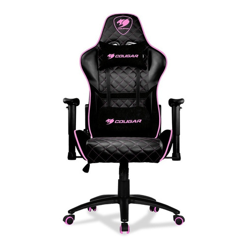 Silla de escritorio Cougar Armor One gamer ergonómica  negra y eva con tapizado de cuero sintético