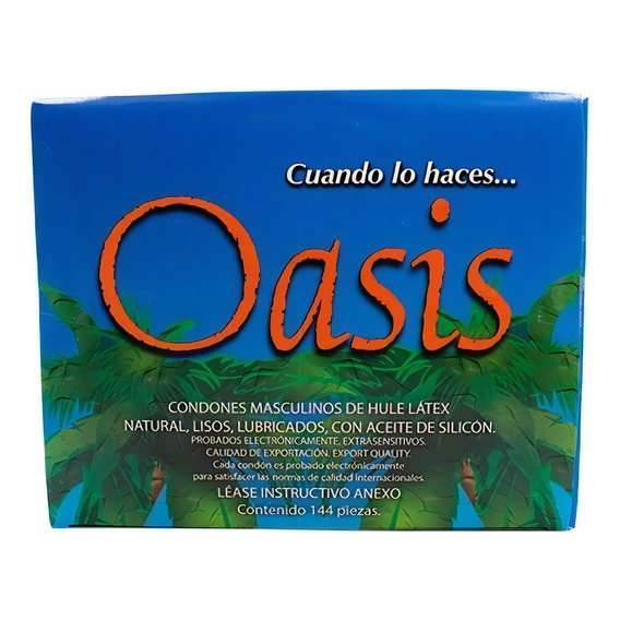 Oasis condones masculinos caja con 144 piezas