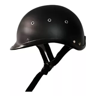 Casco De Moto Tipo Policia  Choper Abierto Negro