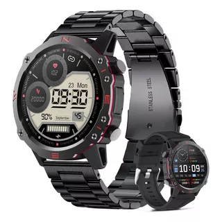 Sophia Smartwatch Hombre Reloj Inteligente Bluetooth Llamadas Negro Negro Negro Metal Silicona