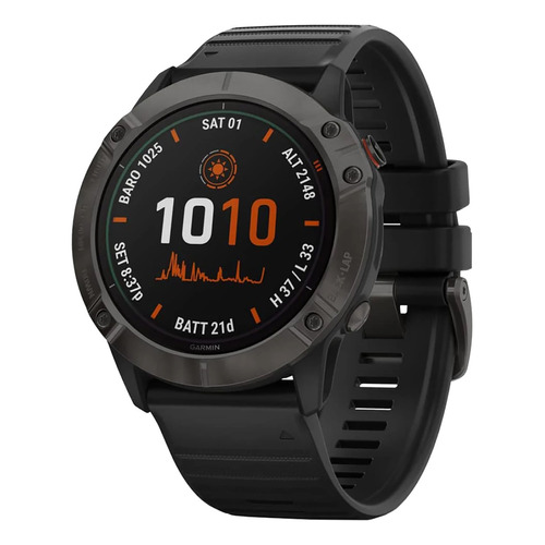 Reloj Inteligente Garmin Fenix 6x Pro Solar 10atm Color De La Caja Negro