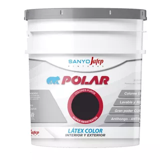 Látex Polar Color Negro Angola Mate 0,5lt Sanyo Jafep Envío