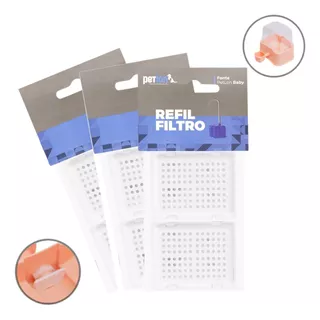 Kit 6 Refil Filtro Bebedouro Pet Petlon 2,3l Carvão Ativado