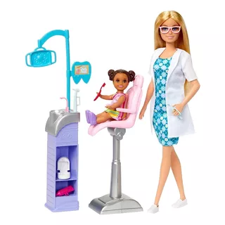 Barbie Profissões Médica Dentista Loira Móveis E Acessórios