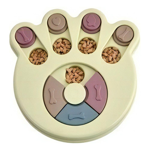 Plato Puzzle Juguete Para Mascotas Perros Y Gatos Color Verde