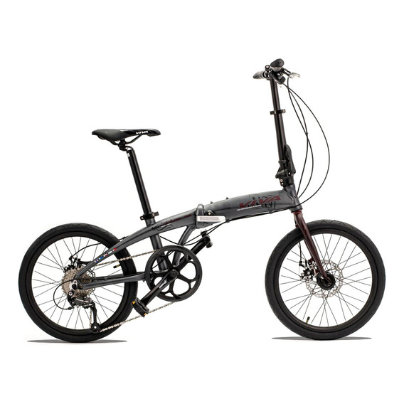 Bicicleta Plegable De Aluminio Unisex - Nuevas Color Gris Oscuro