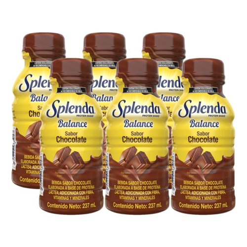 Splenda Balance Bebida Con Proteína Sabor Chocolate 6 Piezas