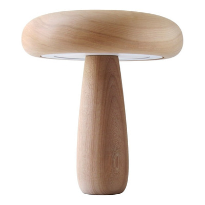 Lampara De Mesa Led 18w Nutina Madera Cedro Deco Moderno Obj