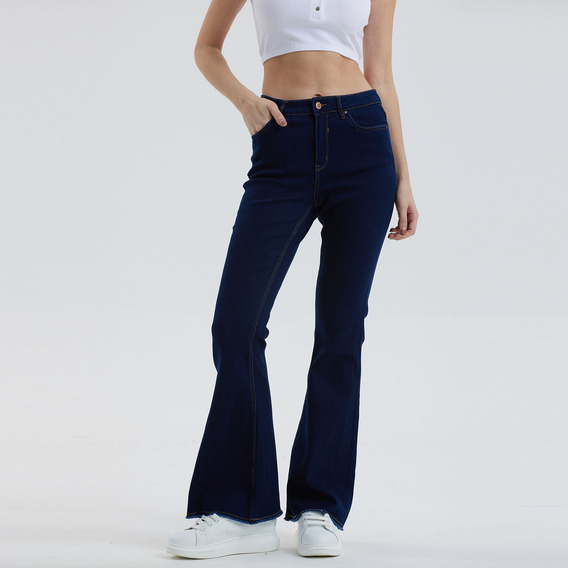 Jeans Mujer Flare Monse Azul Oscuro Fashion's Park 149