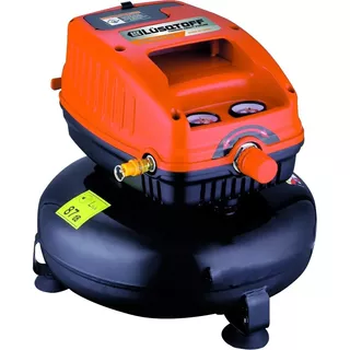 Compresor De Aire Eléctrico Lüsqtoff Lc-826 Monofásico 12l 0.33hp 220v 50hz Negro/naranja