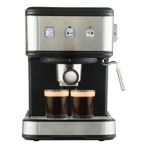 Cafetera Espresso Smartlife Sl-ec8501 Espumador Filtro Inox Color Gris