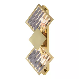 Arandela De Parede Interna Dourada Cristal Legitimo K9 Sala Cor Dourado Voltagem 110v/220v