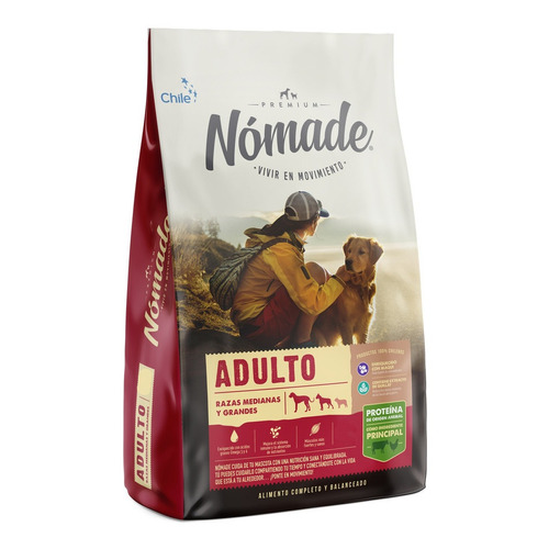 Alimento Nómade Premium para perro adulto de raza mediana y grande sabor mix en bolsa de 3kg