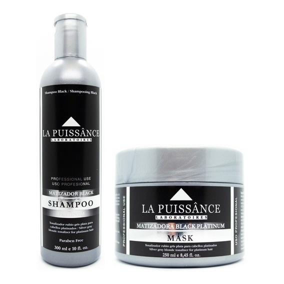 La Puissance Black Shampoo + Máscara Cabello Rubio Gris