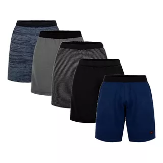 Kit 5 Shorts Várias Cores Masculino Conforto Fitness