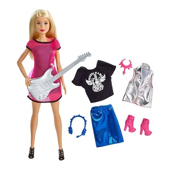 Barbie Muñeca Rockstar + Set Ropa Estrella De Rock * Mattel