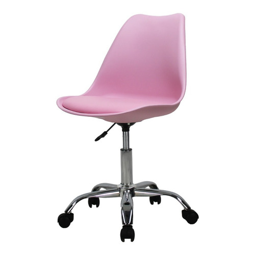 Silla Secretarial Estilo Hood Eames Color Rosa