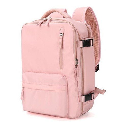 Mochila urbana Mochila Travel Carry On color rosa diseño lisa 30L