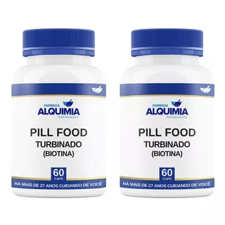 Kit 2 Pill Food Turbinado Mais Biotina 60 Cp Original