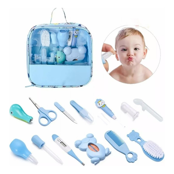 Kit De Higiene Cuidado Bebé 13pcs Termómetro Salud Manicure