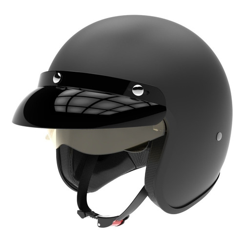 Casco para moto abierto Hawk 721  negro classic talle XL 