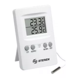 Termometro Steren Ter-10 Lcd Con Sensor Exterior E Interior 