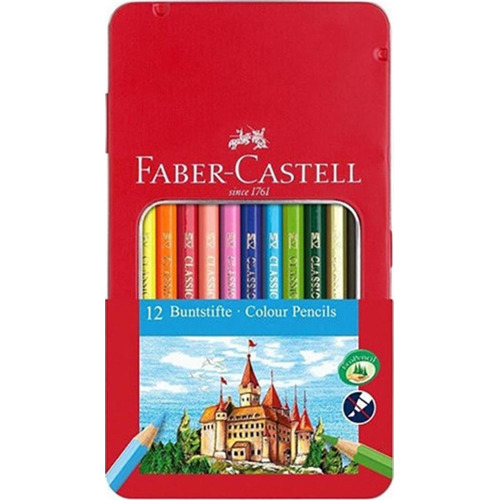 Lapices Faber Castell Hexagonal Lata X 12 Con Ventana