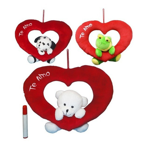  Peluche Animales Con Corazon Calado 40cm - Phi Phi Toys 