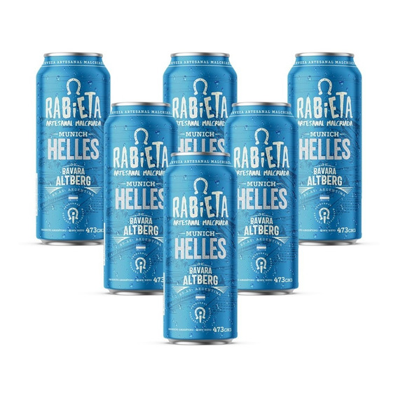 Cerveza Rabieta Helles 473cc Pack X 6 Latas