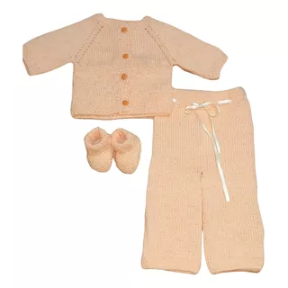 Conjunto Tejido Artesanal Para Bebe