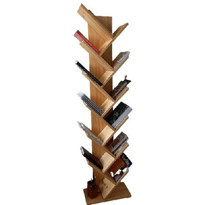 Organizador Escritorio Librero Minimalista Madera 160cm Alto