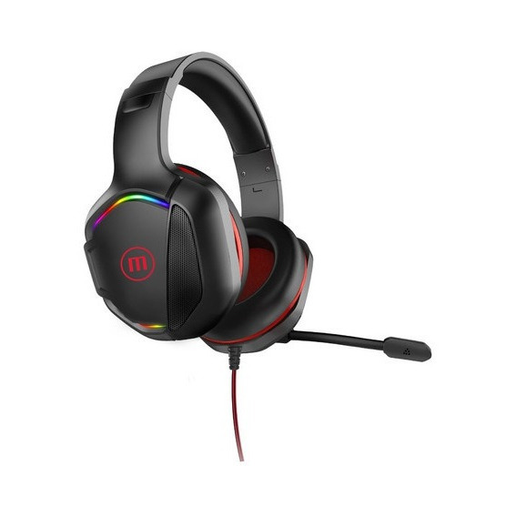 Audífonos Gamer Maxell Headset Force9 Jack 3.5 Conector Usb Luz Rgb Control De Volúmen