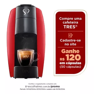 Cafeteira Espresso Lov Automática Vermelha 3 Corações 220v