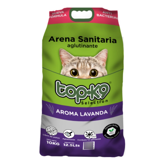 Arena Sanitaria Aglutinante Top-k9 Variedad 10kg