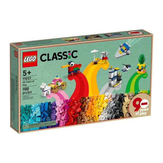 Lego Classic 90 Años De Juego 1100 Piezas 11021  